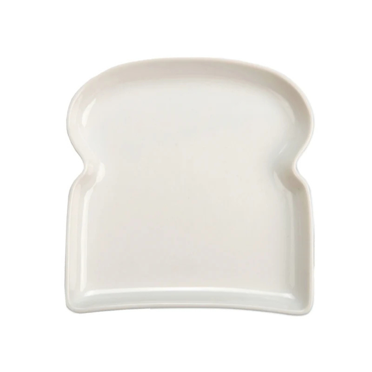 Assiette en forme de toast en porcelaine 17 cm
