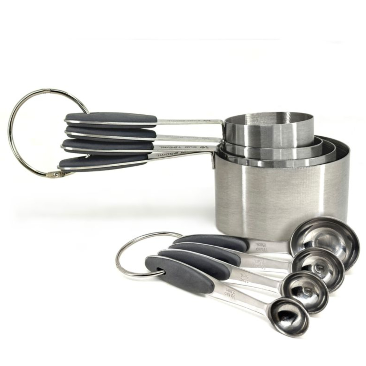 Ensemble de tasses et cuillères à mesurer en acier inoxydable – Danesco