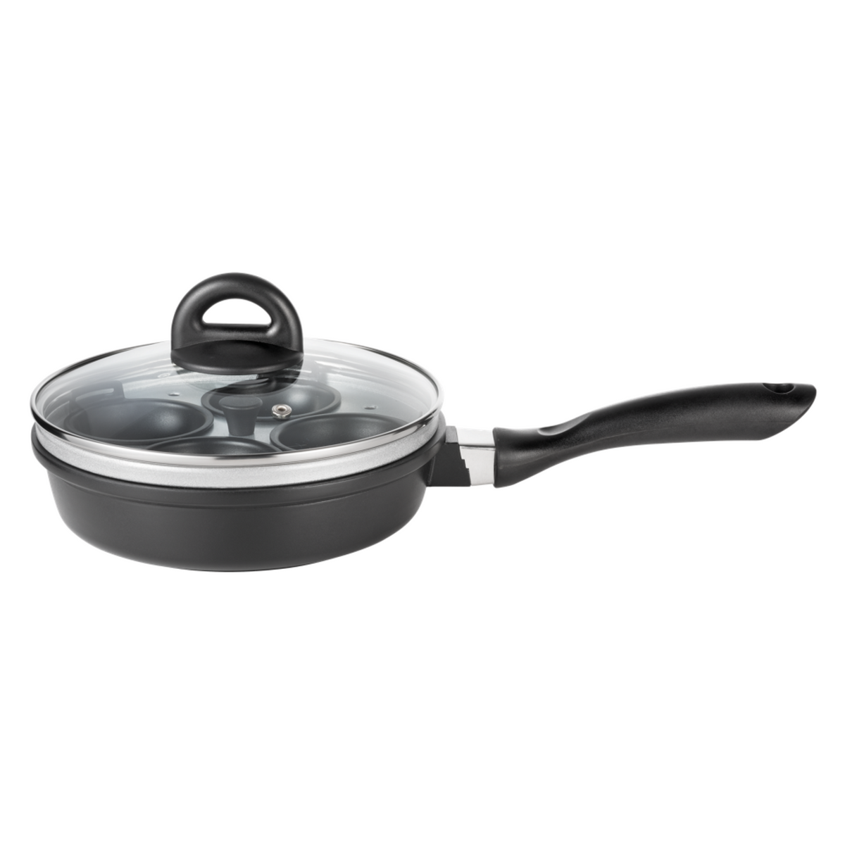 Poêle à frire 8" et pocheuse à quatre œufs avec couvercle 1.4 L STONE - Cuisine::pro® Cuisine::pro®