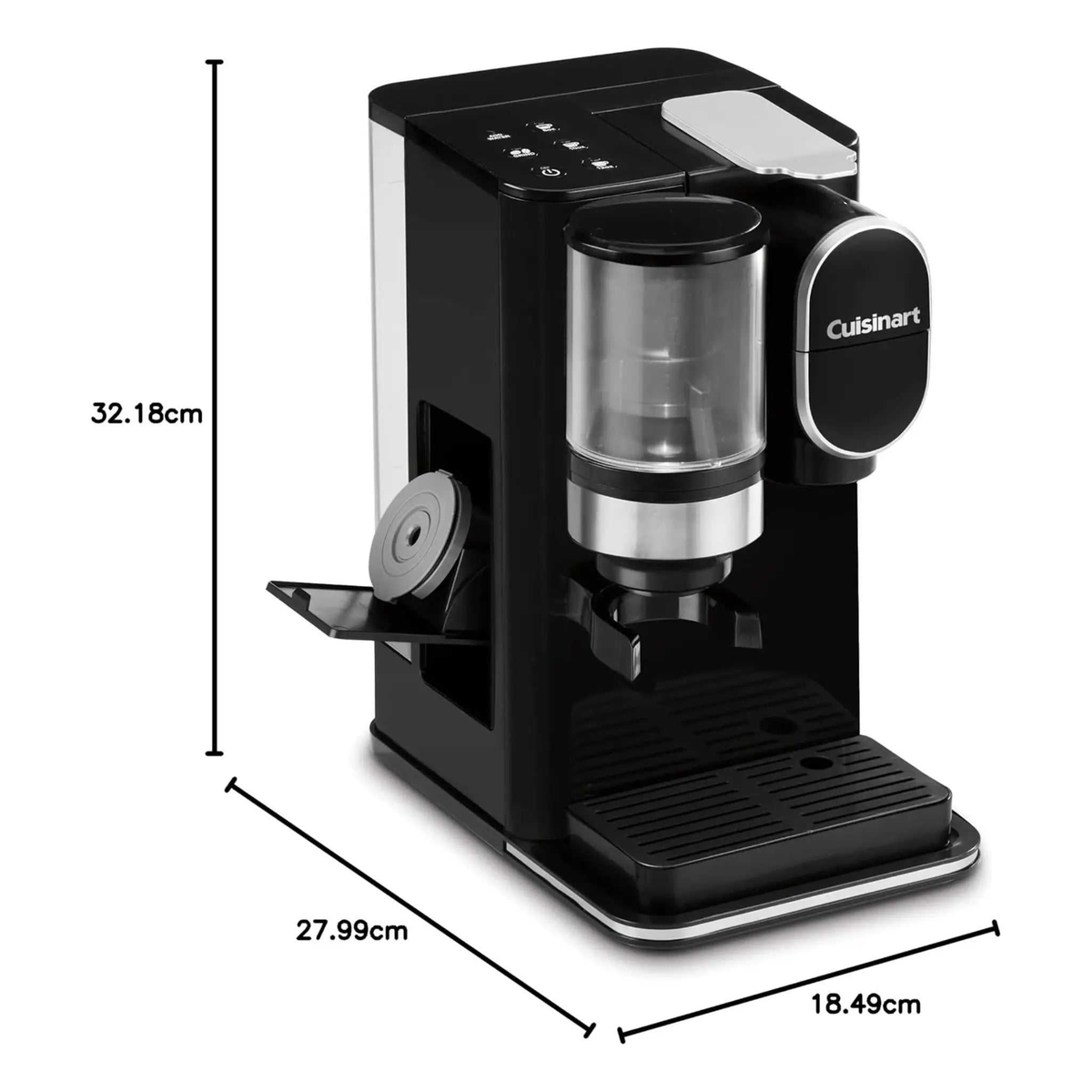 Cuisinart Cafetière une tasse Grind & Brew avec moulin conique et filtre réutilisable pour café personnalisé