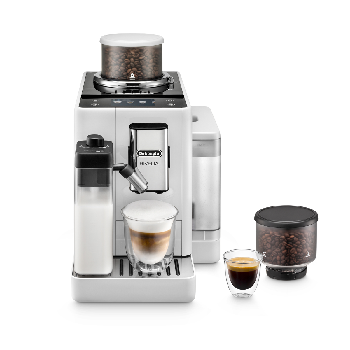 Rivelia Automatic Coffee Machine Arctic White - De'Longhi