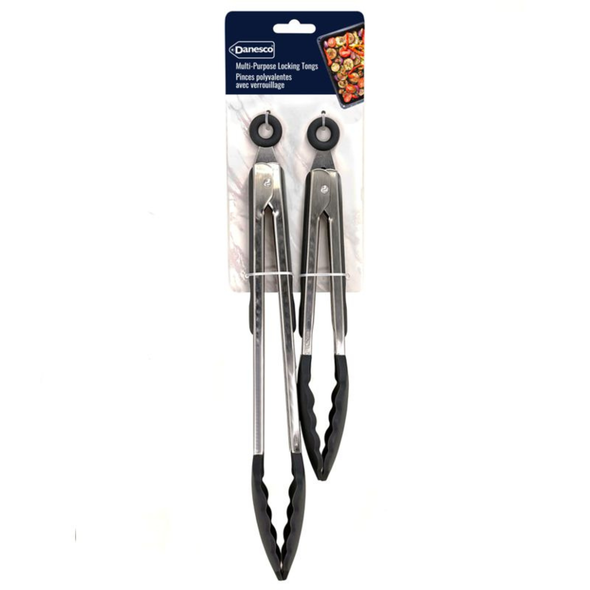 Ensemble de 2 pinces de cuisine verrouillables en acier inoxydable – Danesco