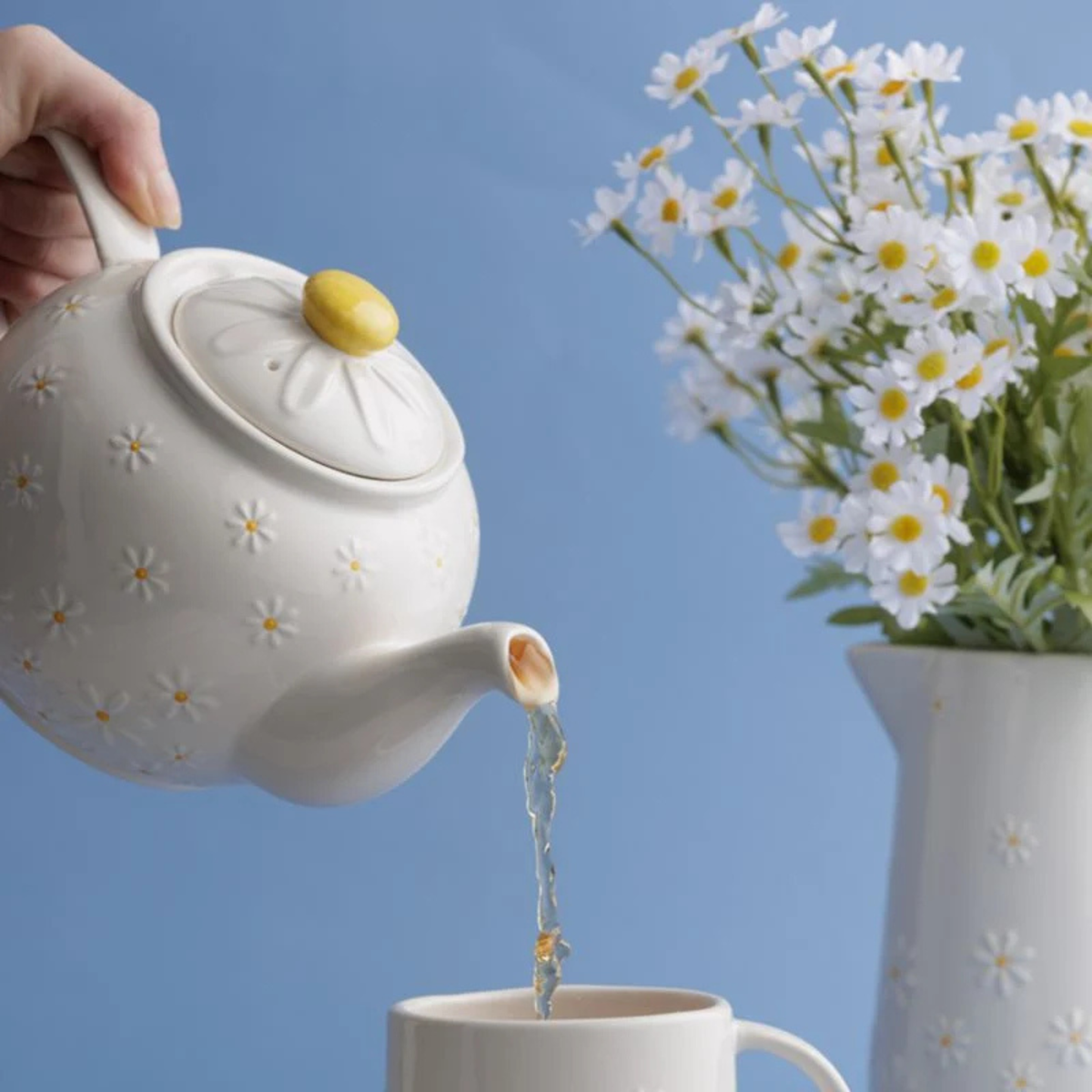 Théière en grès Marguerites 6 tasses – Price & Kensington