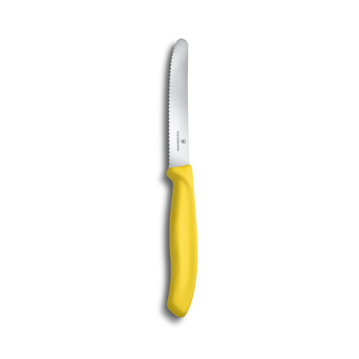 Couteau à tomate à lame ondulée Swiss Classic jaune 11 cm – Victorinox
