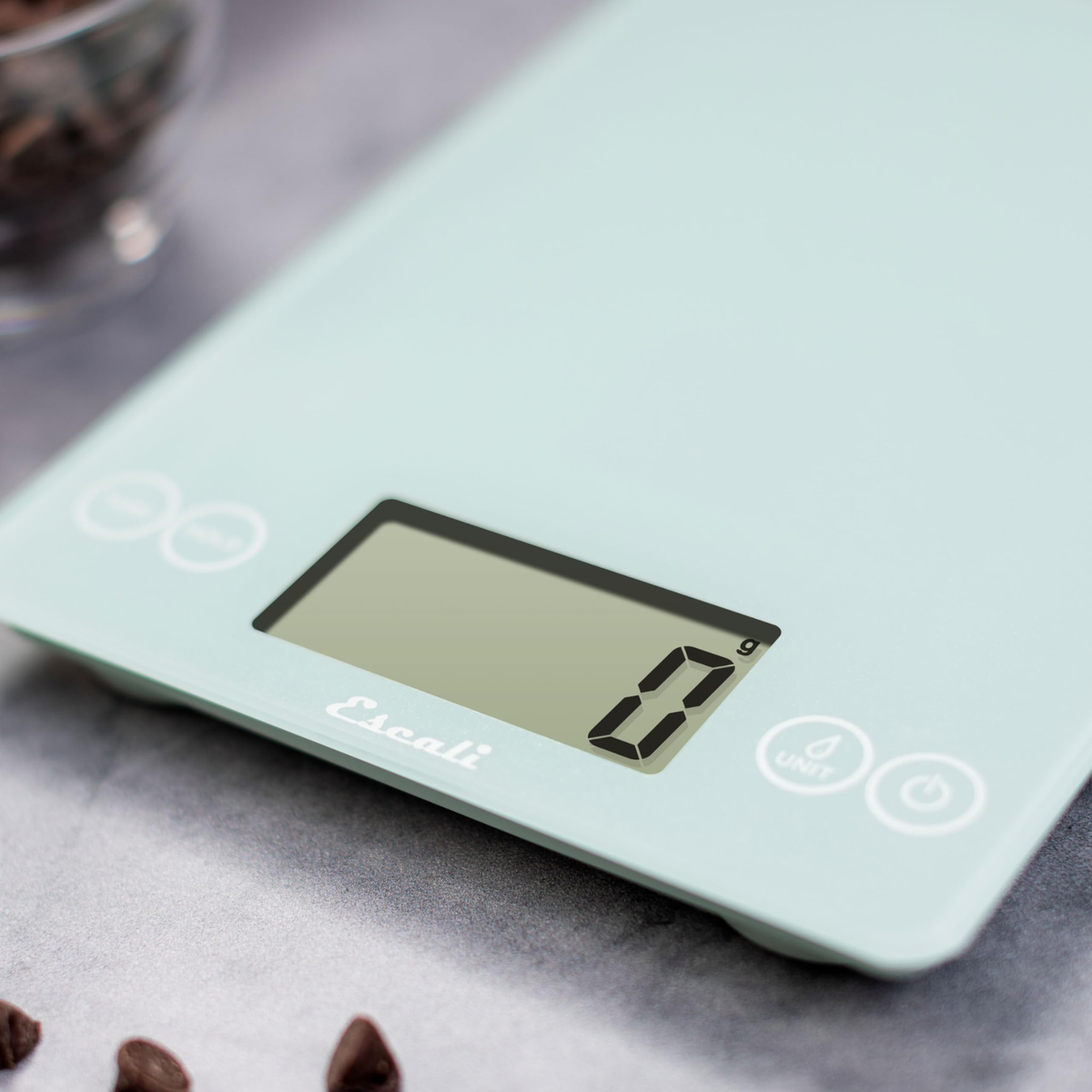 Balance de cuisine numérique en verre Arti turquoise 15 lb – Escali 