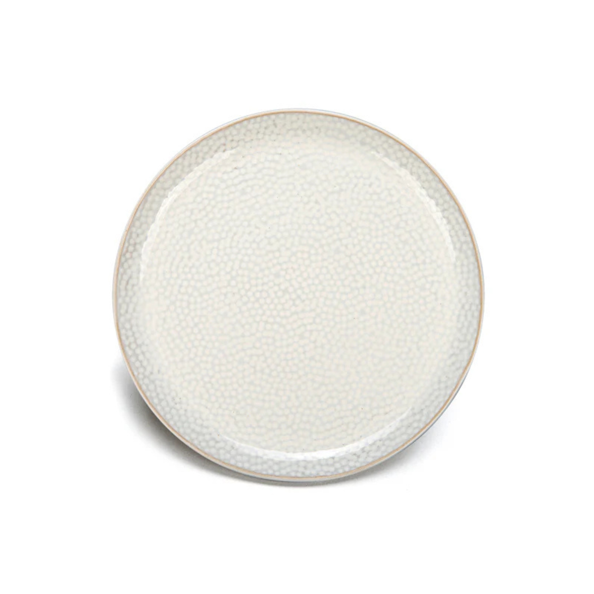 Assiette à salade en grès blanc Truffles 20,5 cm – BIA