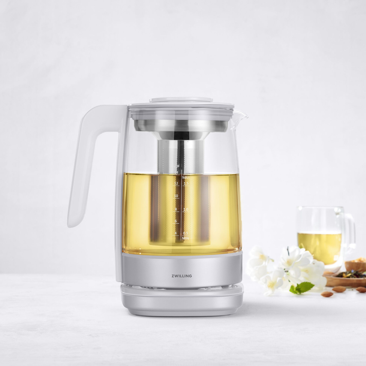 Bouilloire électrique programmable en verre Enfinigy argent 1,7 L - ZWILLING ZWILLING