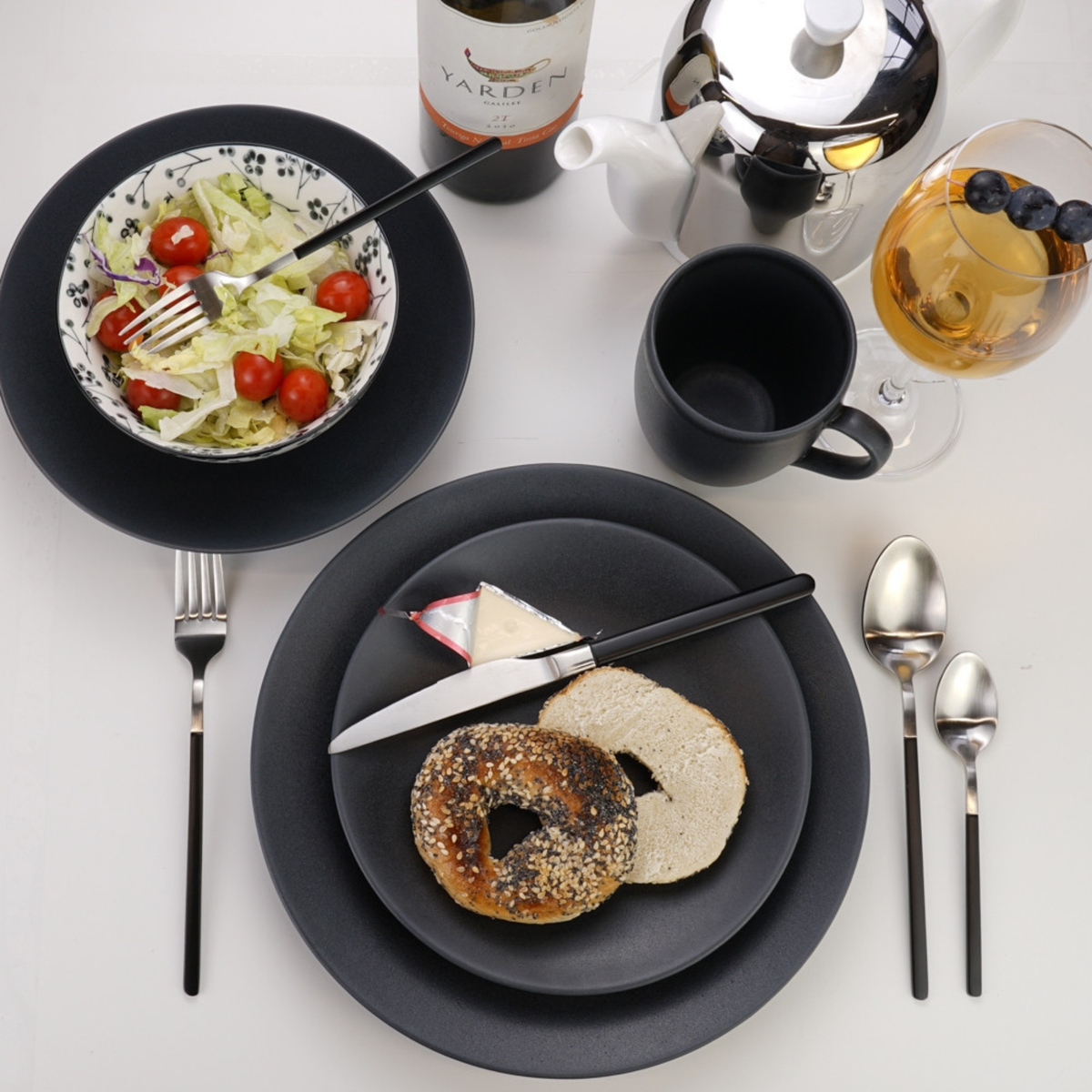 Assiette à salade en grès Granito 21 cm – Mesa Ceramics