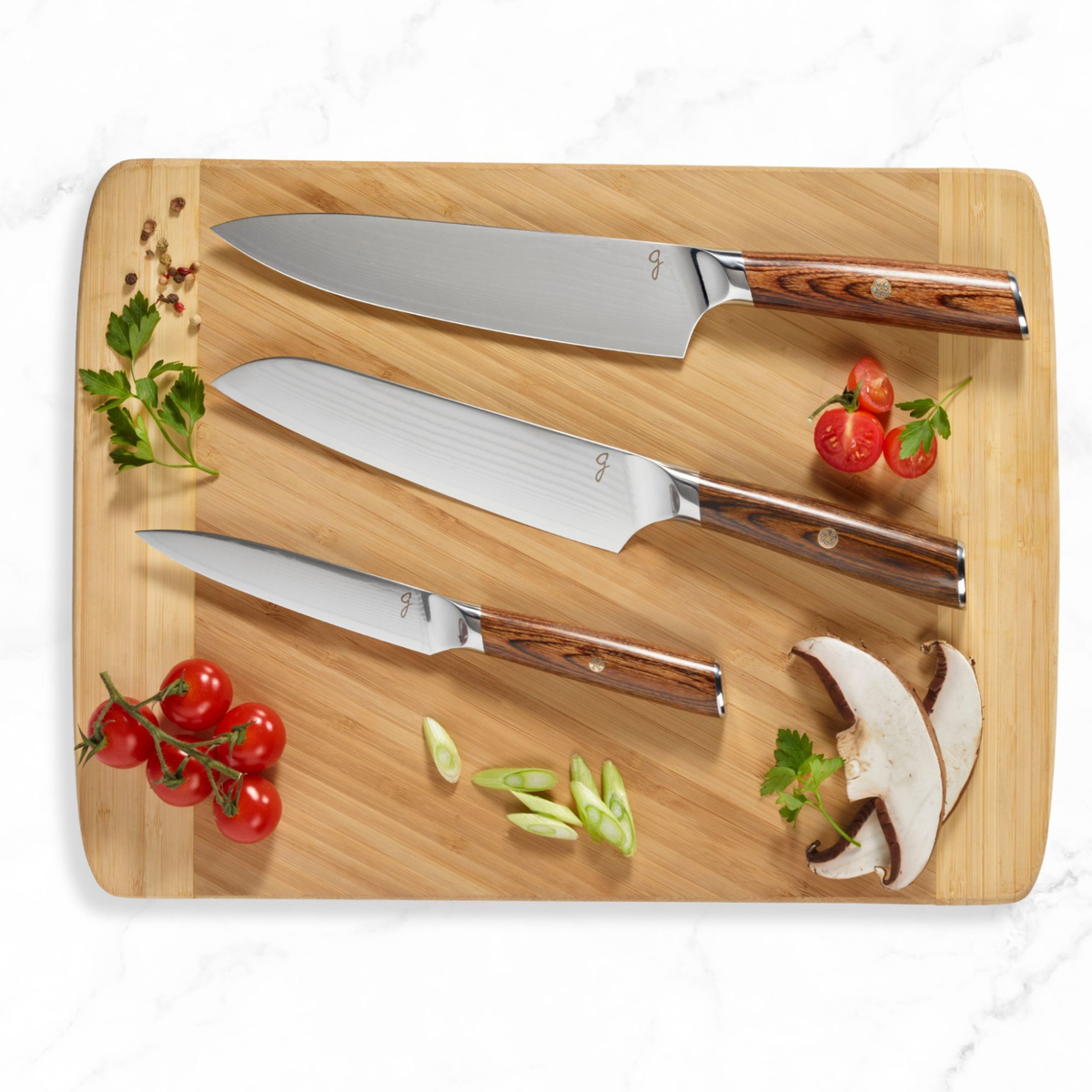 Set of 3 Damascus Steel Knives – Starfrit
