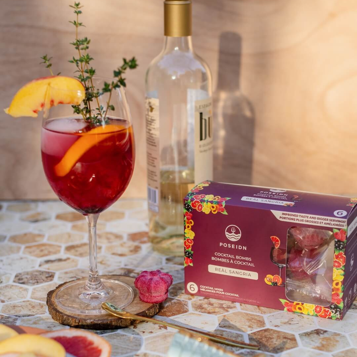 Ensemble de 6 bombes à sangria framboise, cassis et pamplemousse – Poseidn