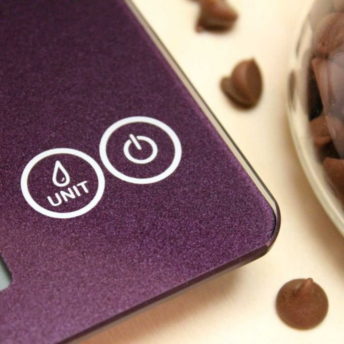Balance de cuisine numérique en verre Arti pourpre 15 lb – Escali