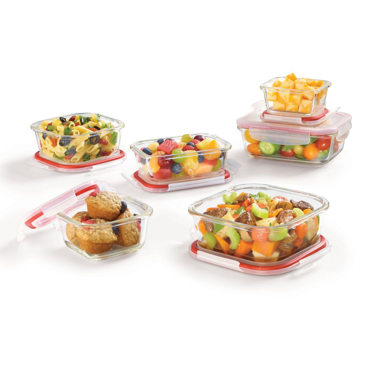 Ensemble de contenants en verre borosilicate hermétiques LocknLock 12 pièces – Starfrit