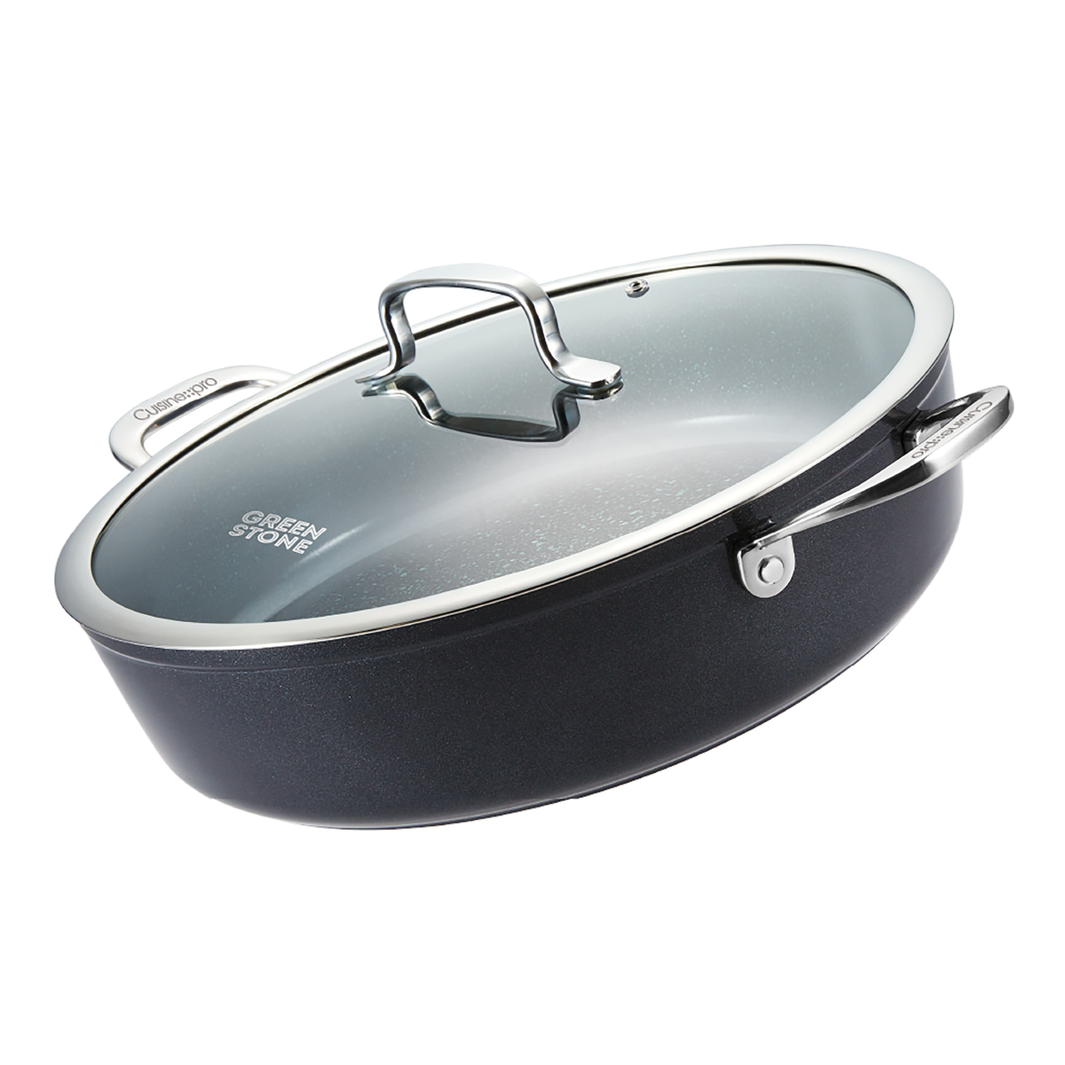 Poêle en aluminium forgé avec couvercle GREEN STONE™ 32 cm – Cuisine::pro® Cuisine::pro®