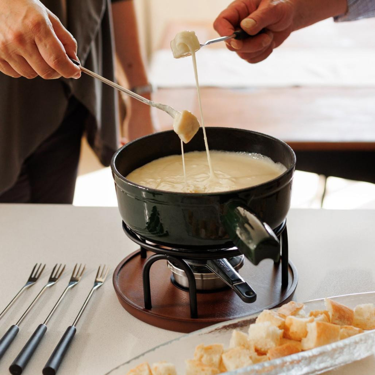 ensemble fondue Swissmar avec fourchettes inox
