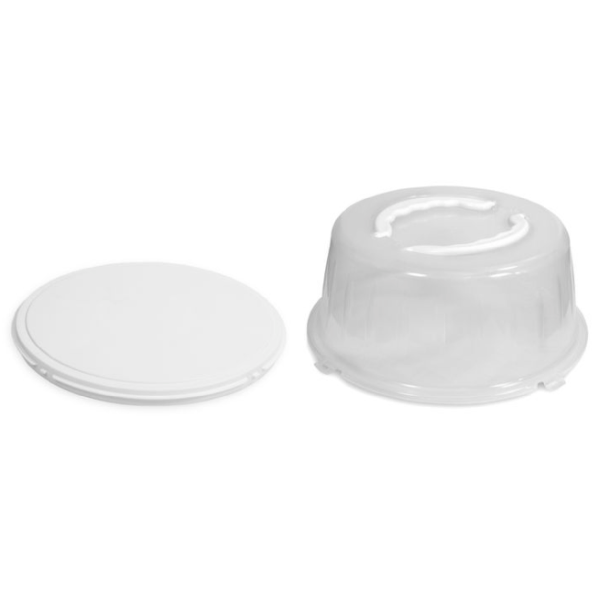 Cloche à gâteau en plastique blanche 33 cm 