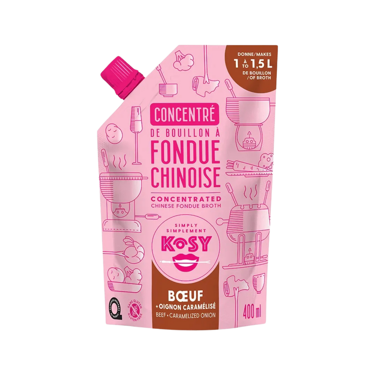 Concentré de bouillon à fondue chinoise bœuf et oignon caramélisé 400 ml - Simplement Kosy Simplement Kosy
