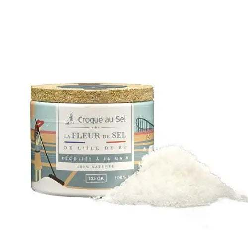 Fleur de Sel de l'Île de Ré 125g natural sea salt crystals for gourmet cooking