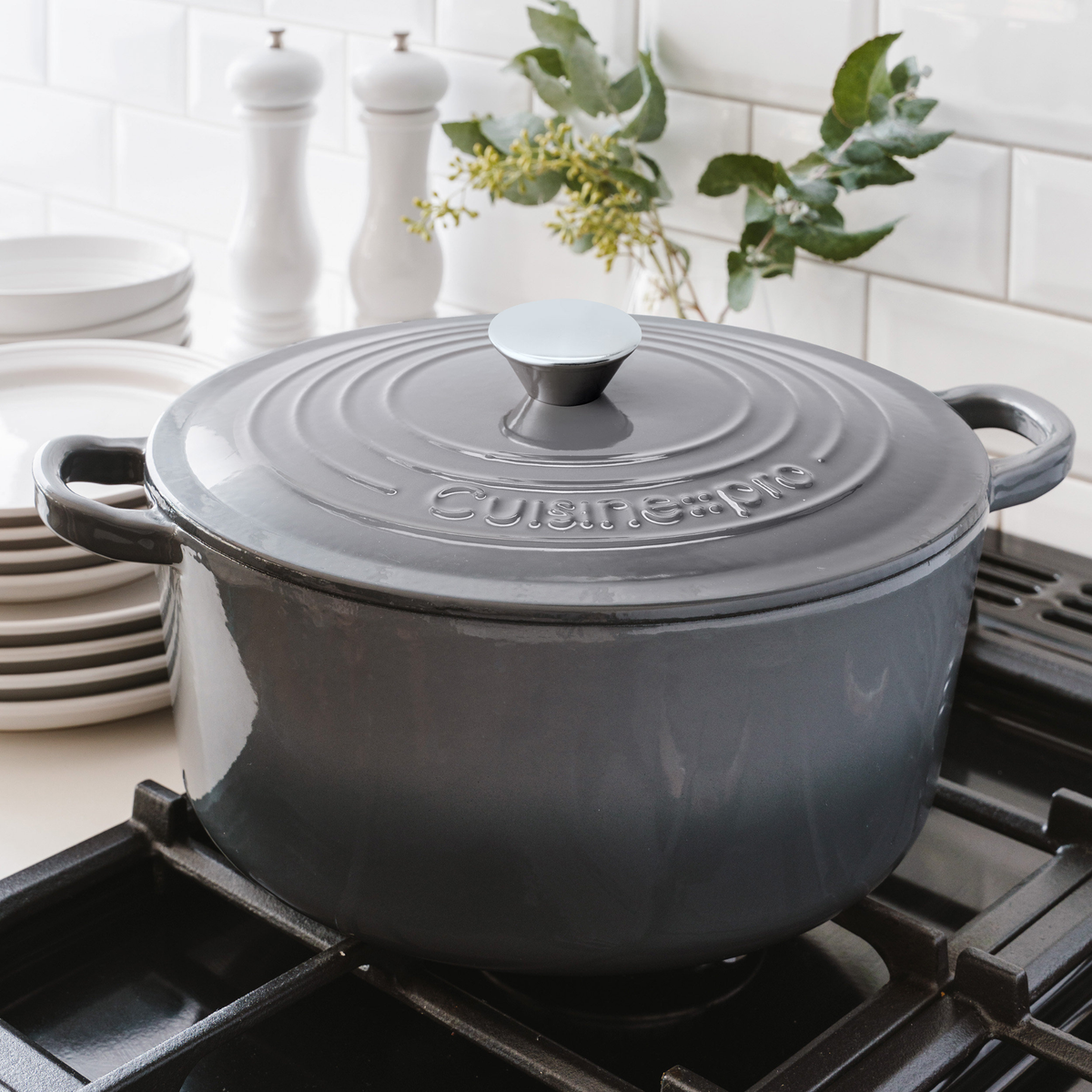 Cocotte ronde en fonte grise LE CONNOISSEUR™ 6,3 L - Cuisine::pro® Cuisine::pro®