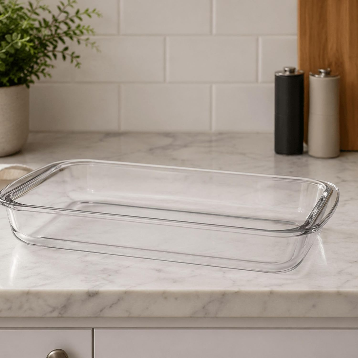 Plat de cuisson rectangulaire en verre borosilicate 2,2 L – Starfrit