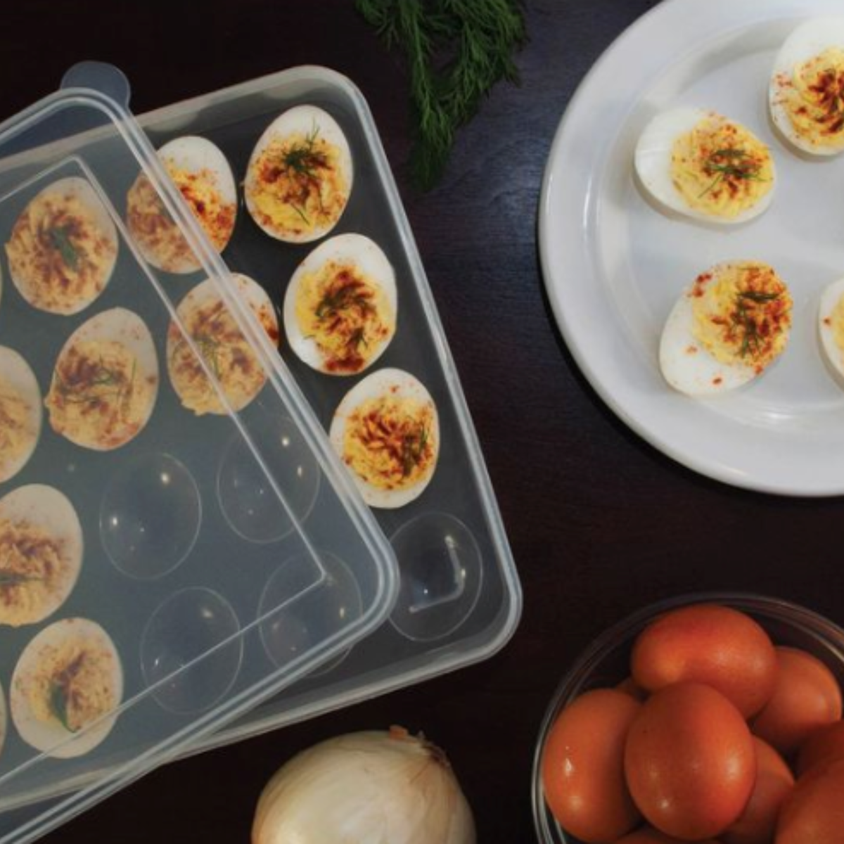 plateau pour 24 œufs farcis vue complète