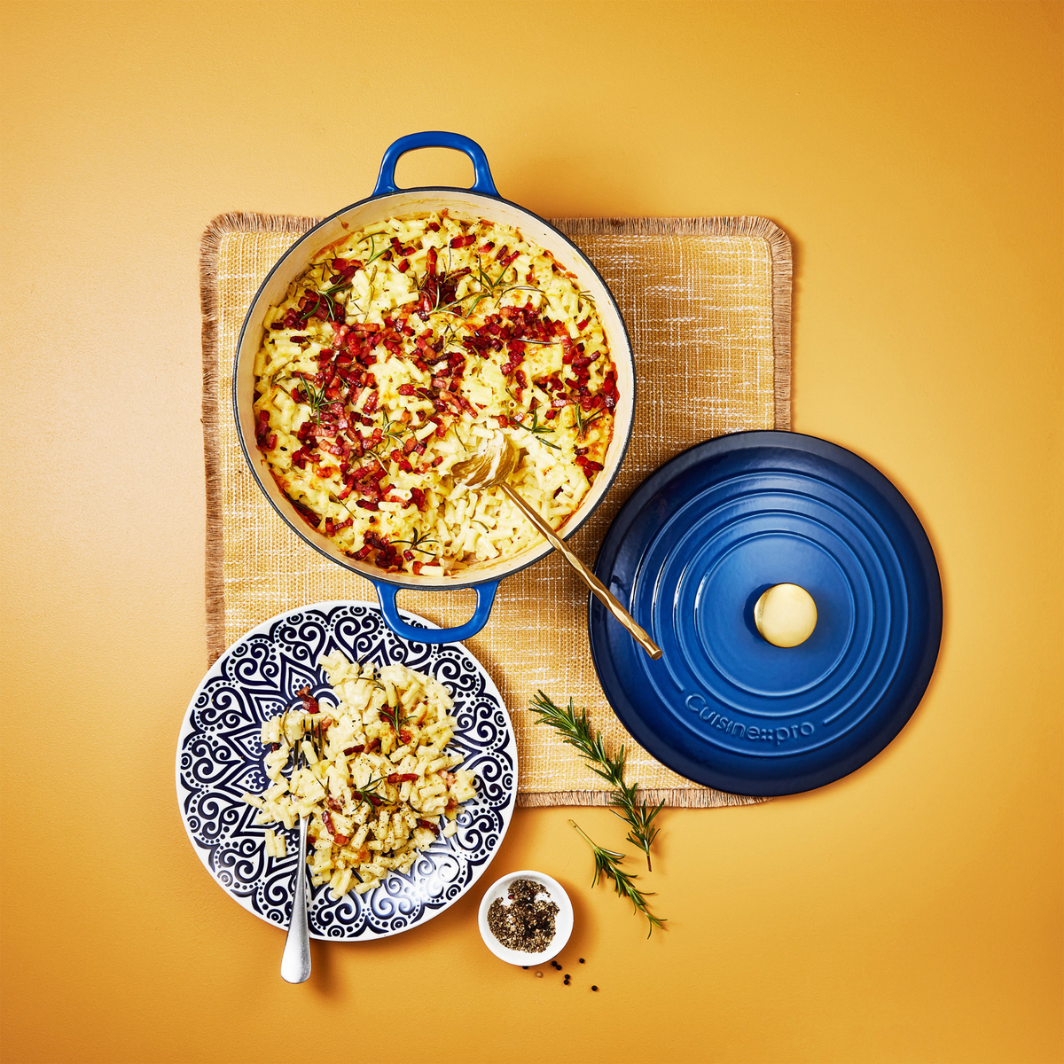 Cocotte ronde en fonte bleue LE CONNOISSEUR™ 6,3 L - Cuisine::pro® Cuisine::pro®