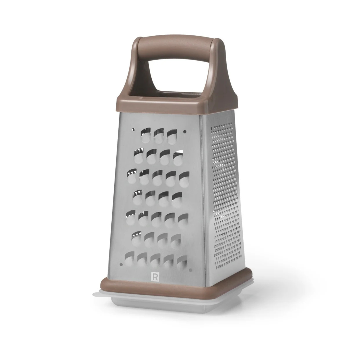 Four-sided stainless steel grater with container – Ricardo