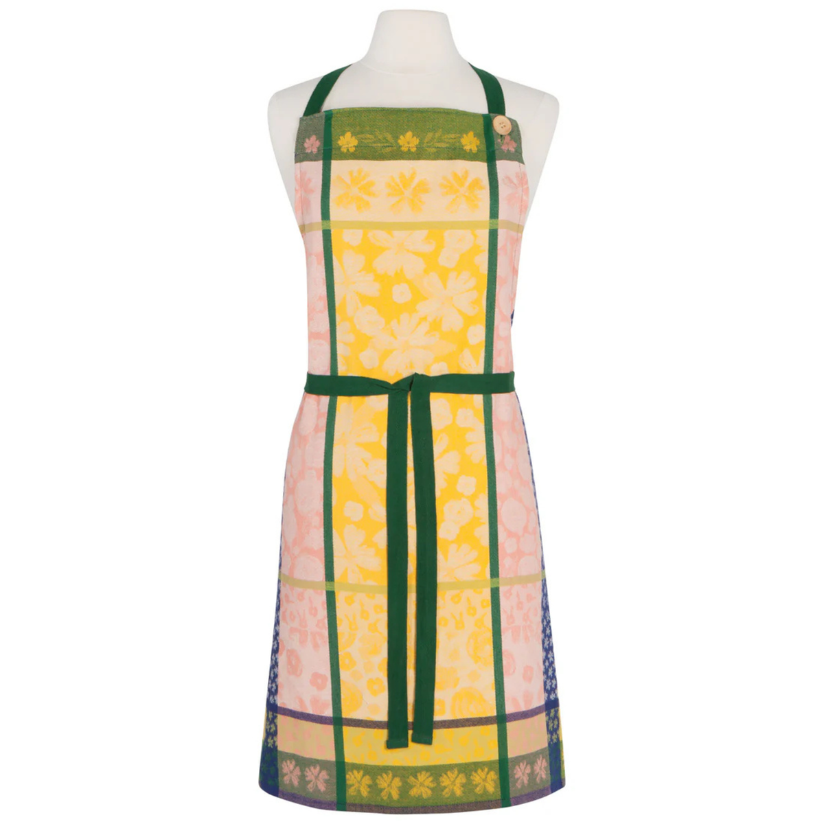 Tablier de cuisine coton floral vue complète