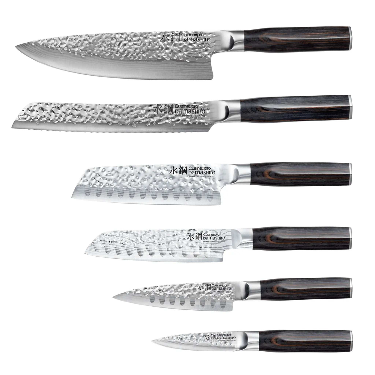 Bloc de couteaux Mokuzai Damashiro EMPEROR® 7 pièces – Cuisine::pro Cuisine::pro®
