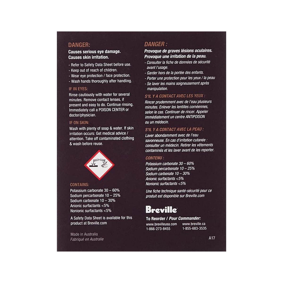Nettoyant biologique pour théière Revive – Breville Breville