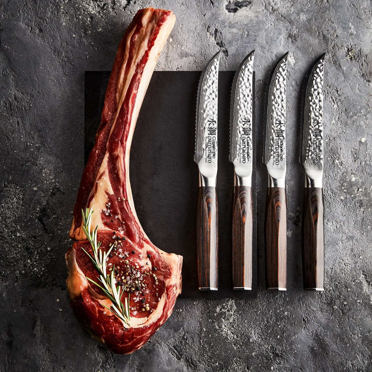 Ensemble de 4 couteaux à steak Damashiro EMPEROR® 12,5 cm – Cuisine::pro Cuisine::pro®