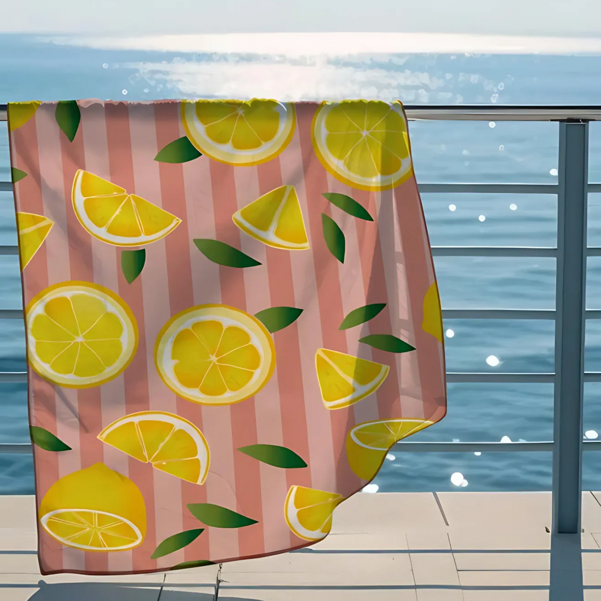 Serviette de plage Rose Citron XL - Solem Solem
