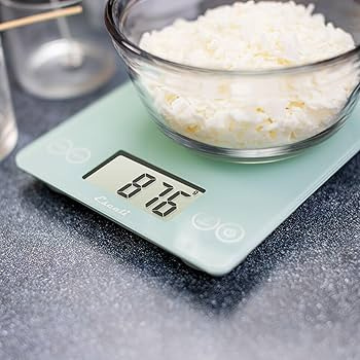 Balance de cuisine numérique en verre Arti turquoise 15 lb – Escali 