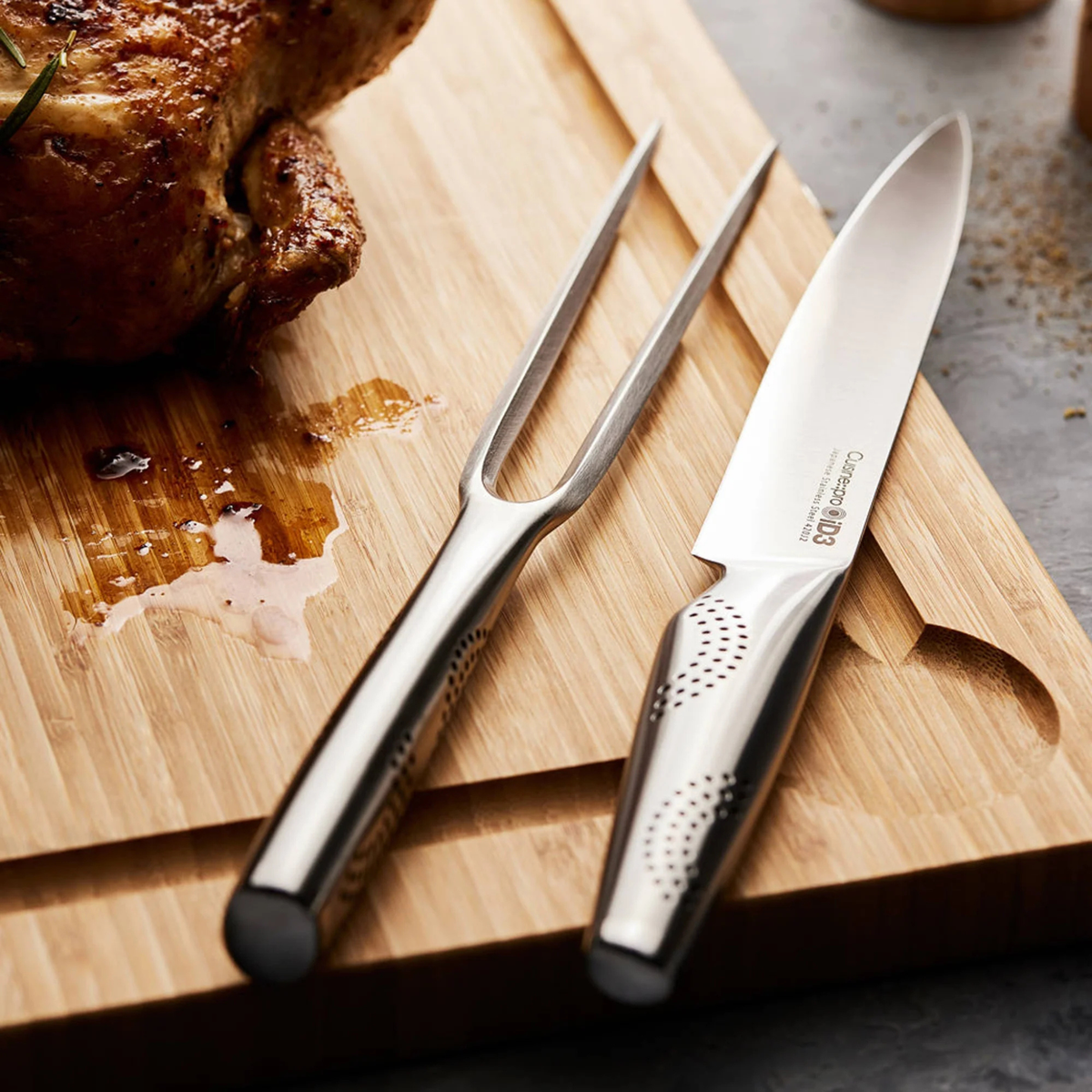 détail du couteau à découper acier inoxydable Cuisine::pro®