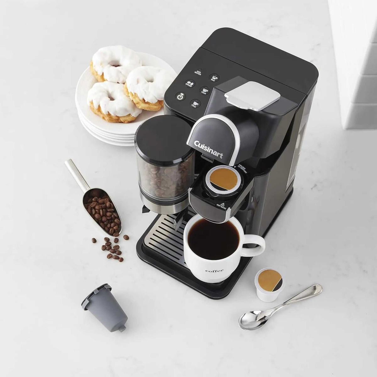Cuisinart Cafetière une tasse Grind & Brew avec moulin conique et filtre réutilisable pour un café personnalisé