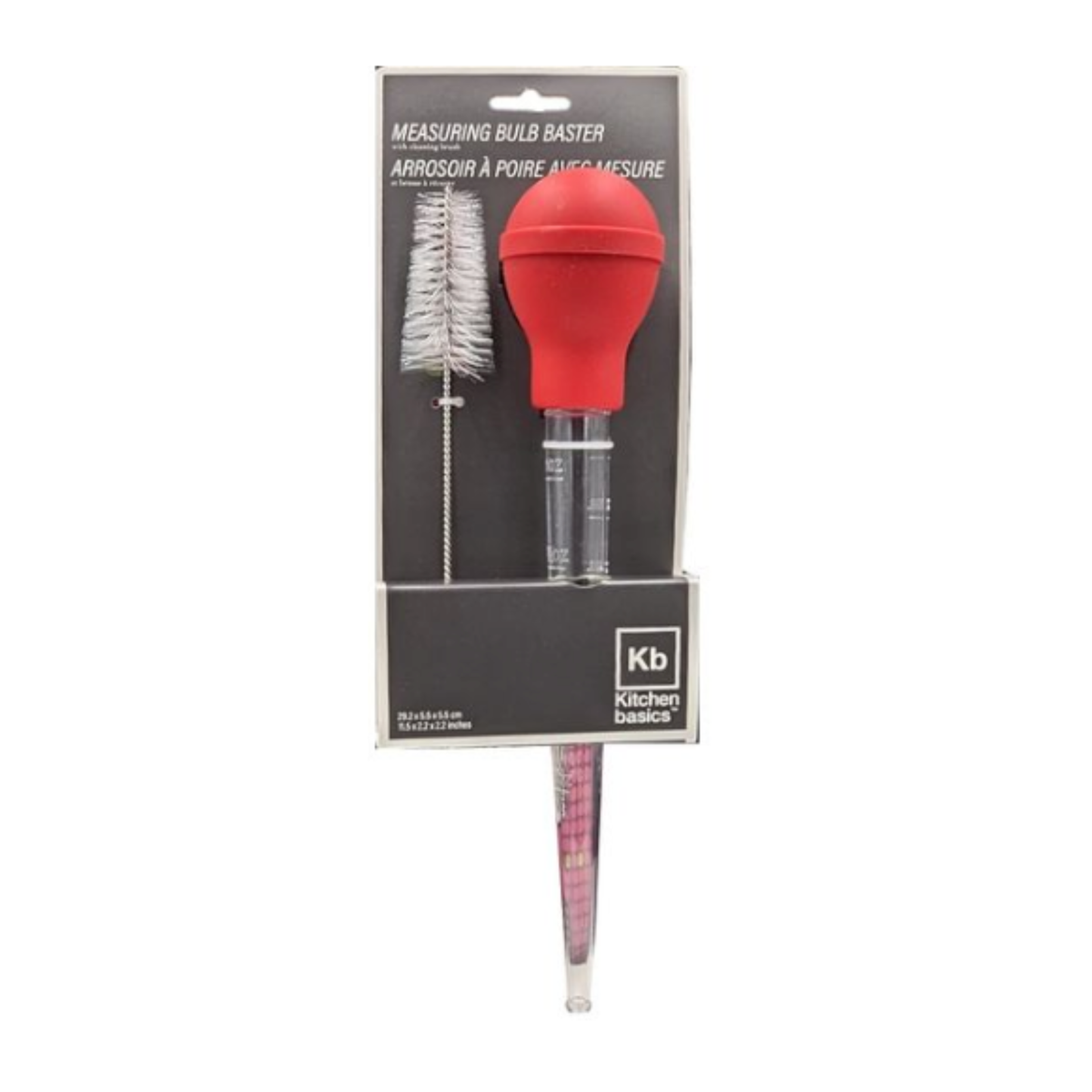 Ensemble de poire à jus avec brosse de nettoyage 29 cm 