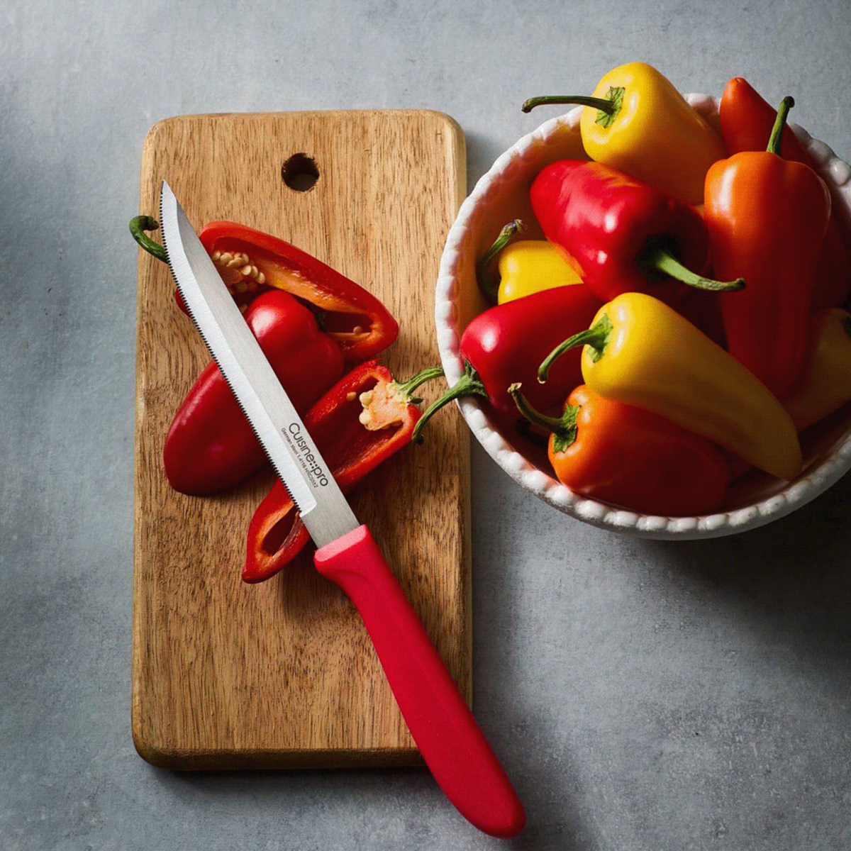 Couteau utilitaire dentelé 13 cm CLASSIC rouge – Cuisine::pro® Cuisine::pro®