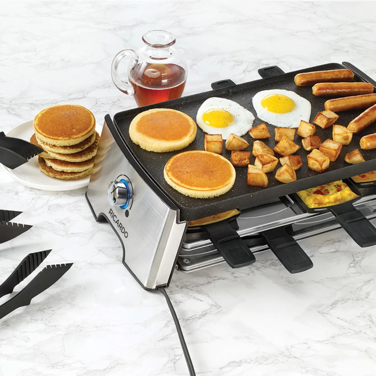 Ensemble à raclette électrique réversible 18 pièces – Ricardo