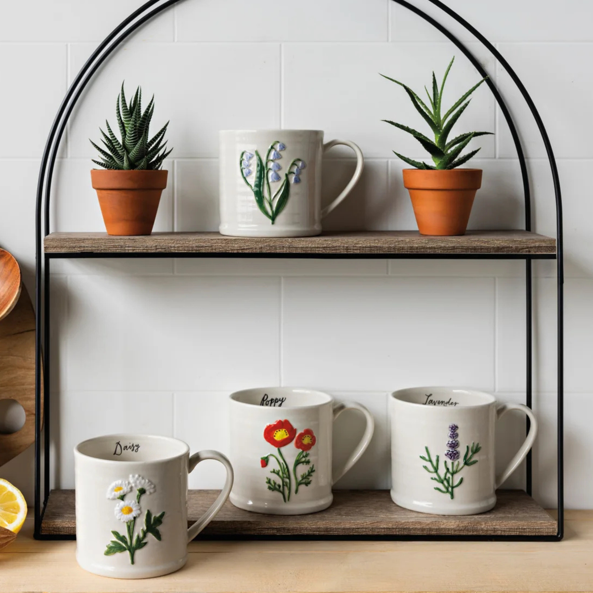 Tasse en grès avec jacinthe des bois en relief 473 ml - Danica Danica