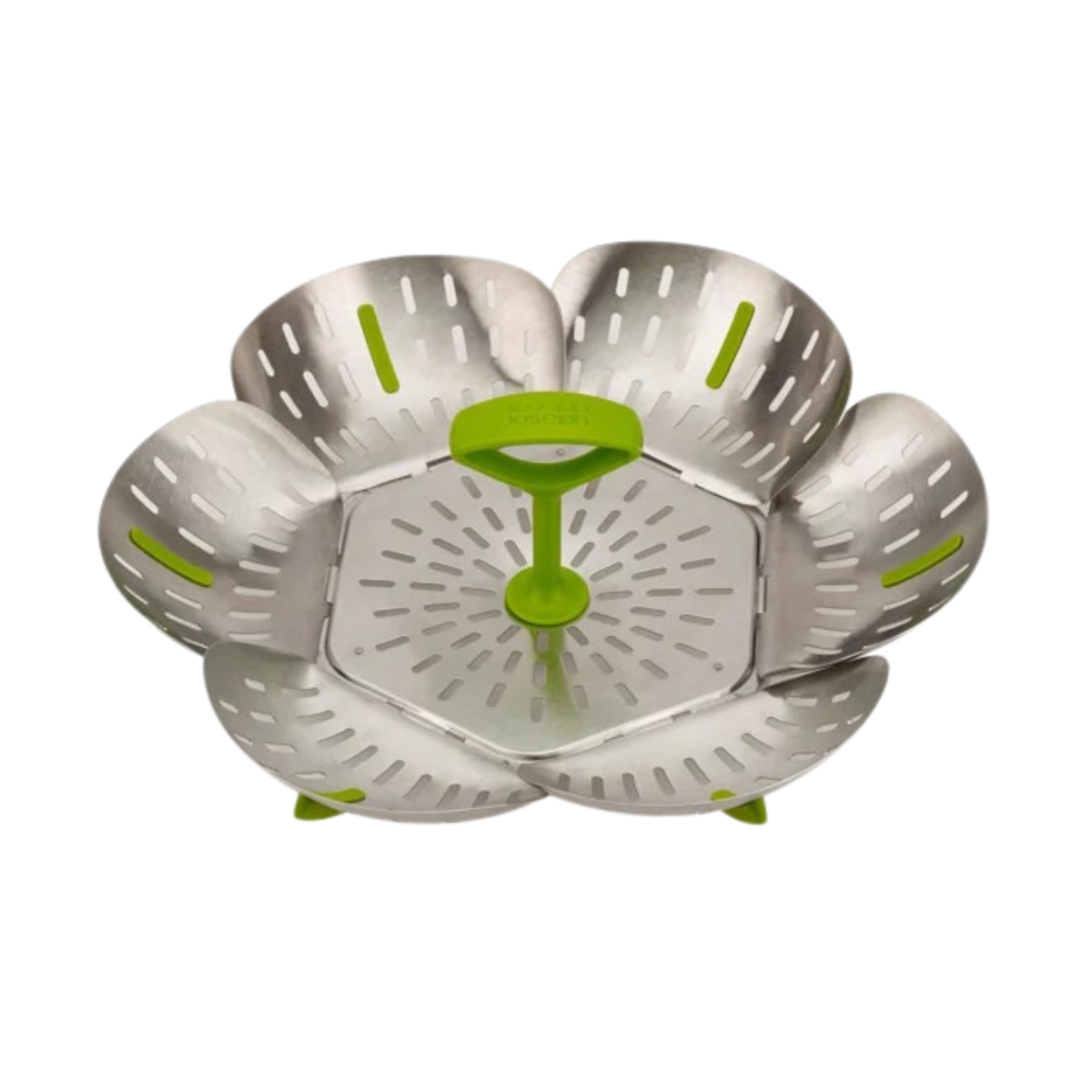 panier vapeur pliable inox vue de dessus