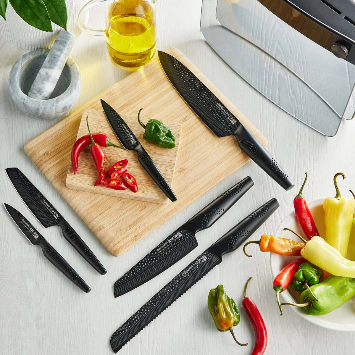 Bloc de couteaux Sakai iD3 BLACK SAMURAI™ 7 pièces – Cuisine::pro®