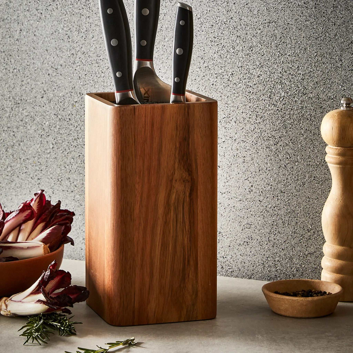 Bloc de rangement pour couteaux carré Acacia UNIVERSAL – Cuisine::pro® Cuisine::pro®