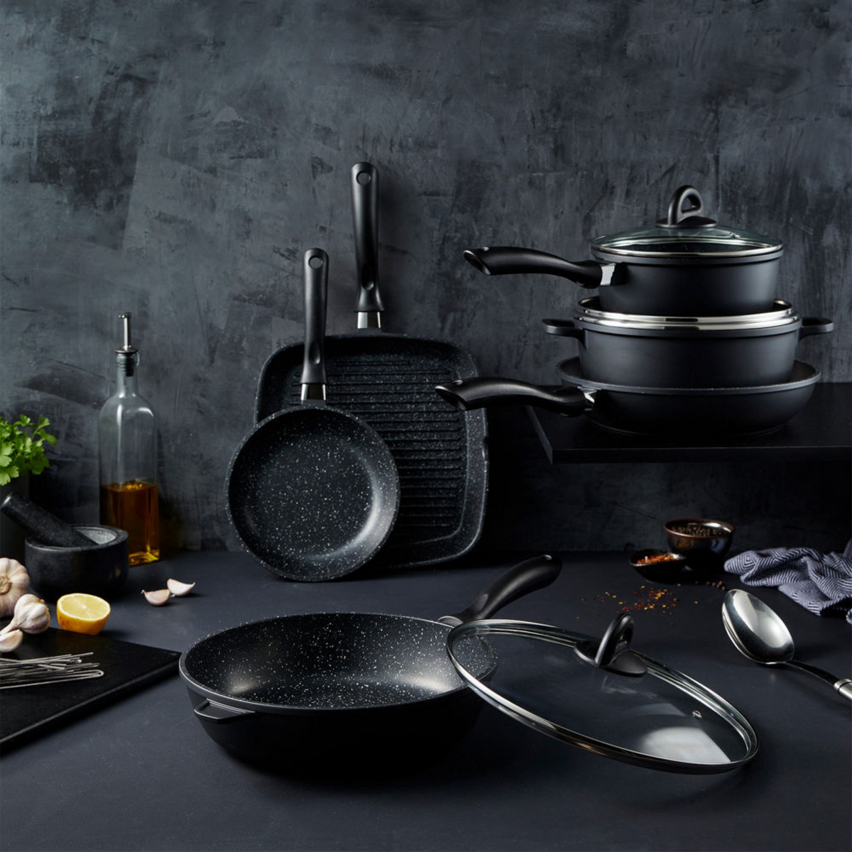 Batterie de cuisine 9 pièces STONE - Cuisine::pro® Cuisine::pro®