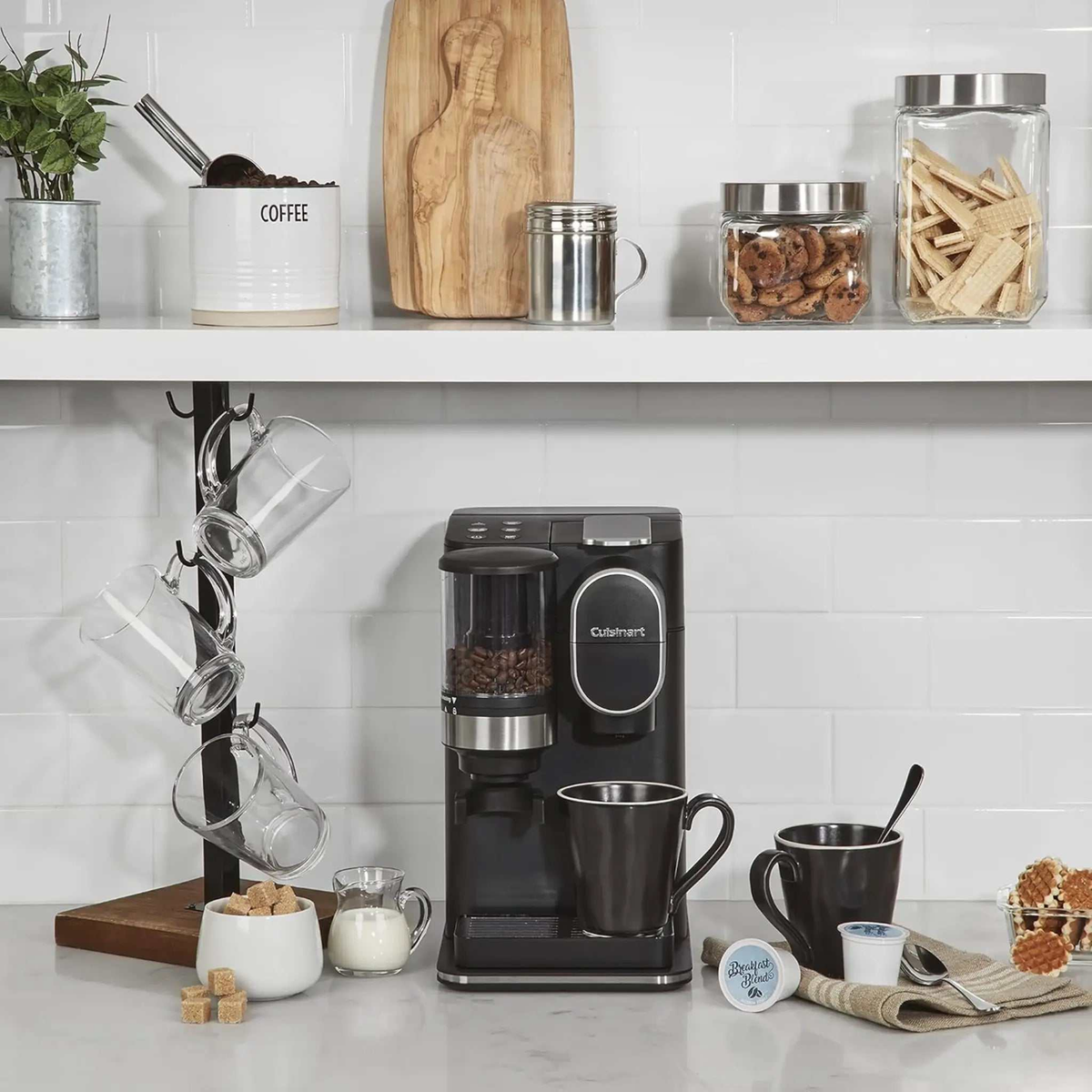 Cuisinart Grind & Brew cafetière une tasse compacte avec moulin conique et filtre HomeBarista