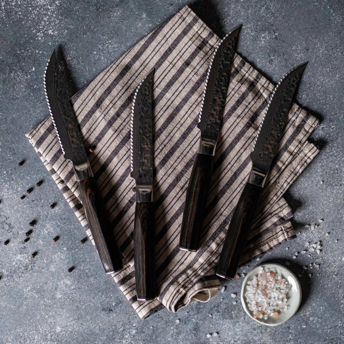 Ensemble de 4 couteaux à steak Damashiro EMPEROR® 12,5 cm – Cuisine::pro Cuisine::pro®
