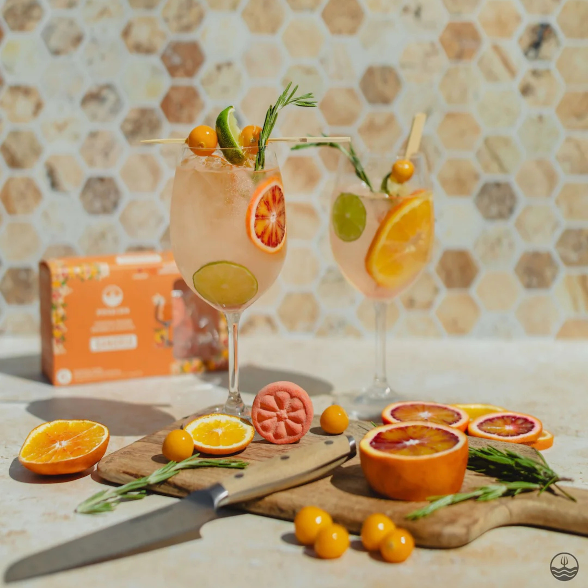 Ensemble de 6 bombes à cocktail Sangria orange sanguine, abricot et fleur d’oranger – Poseidn