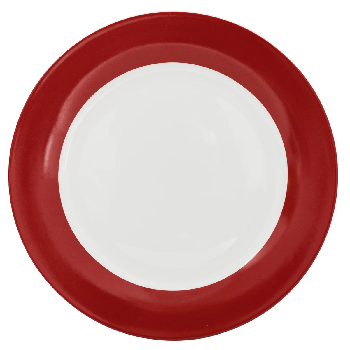 Ensemble de vaisselle en porcelaine rouge à motifs assortis 12 pièces - H2K 