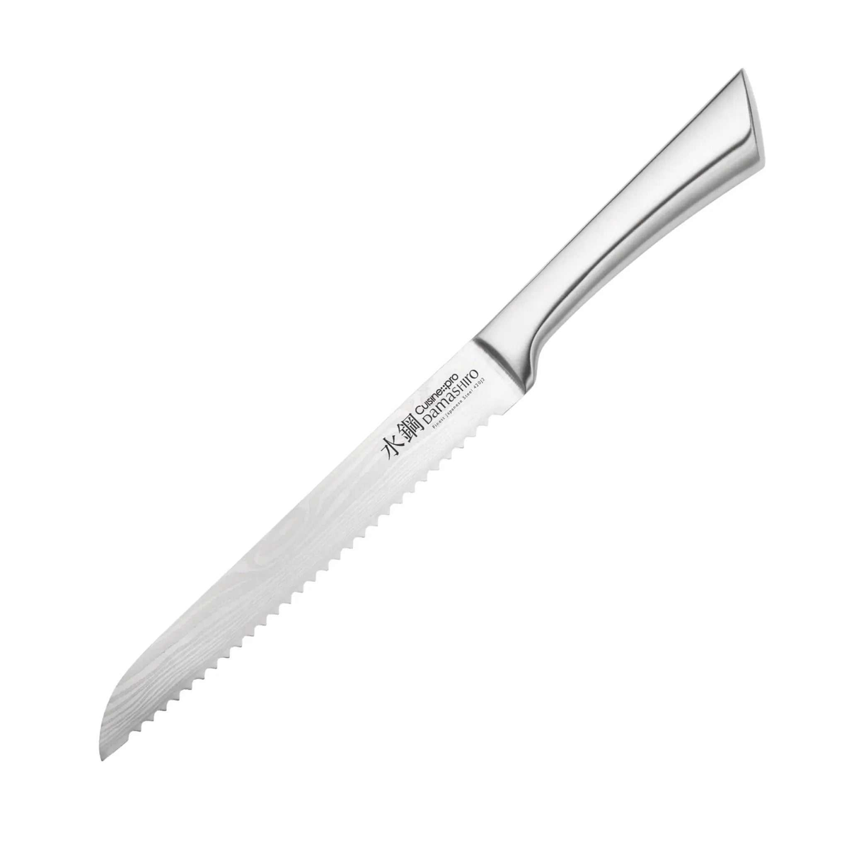 Couteau à pain Damashiro® 20 cm à lame dentelée pour trancher pains artisanaux et délicats