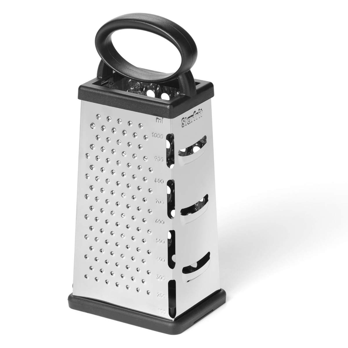 Starfrit 4-Sided Stainless Steel Grater with Removable Base 25 cm