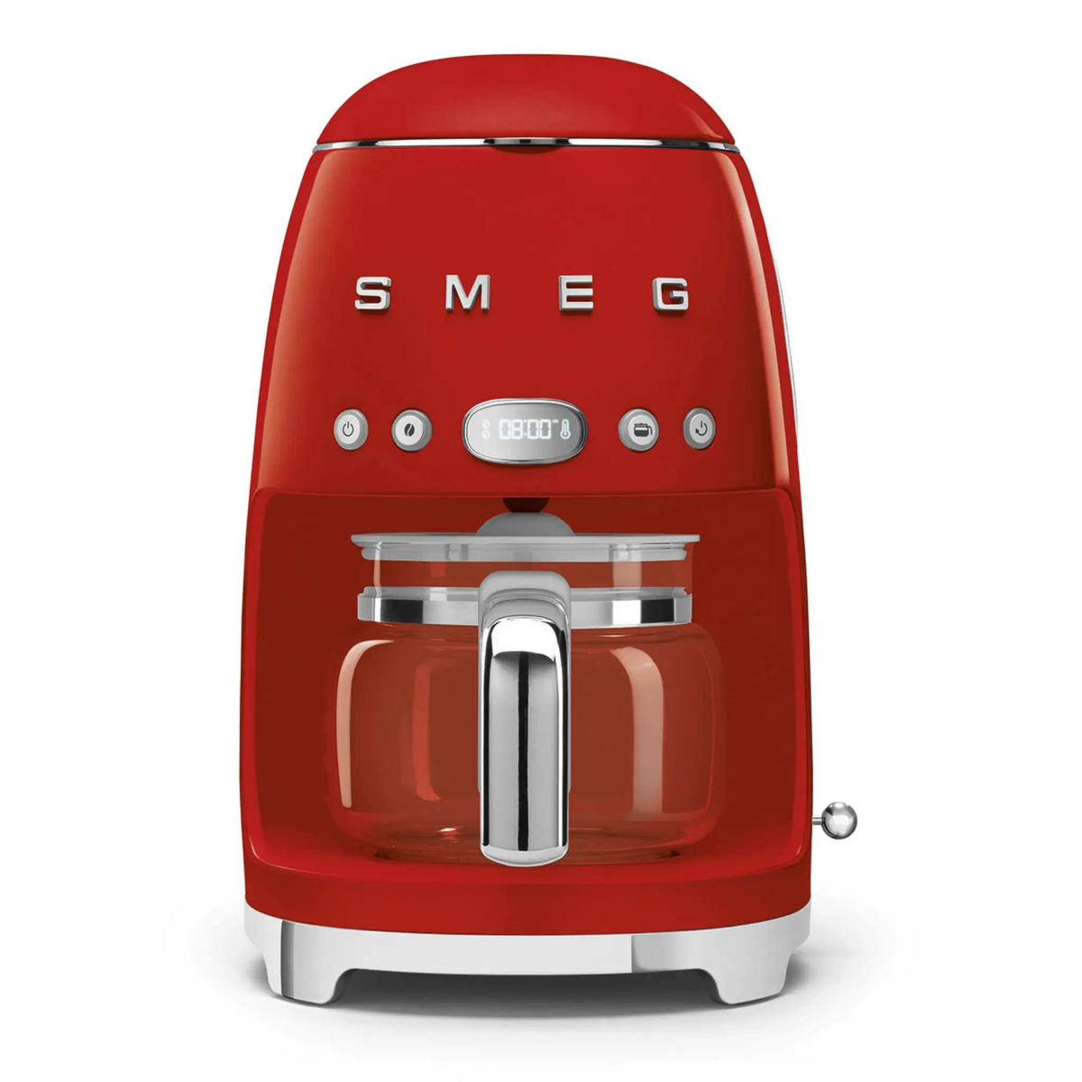 Machine à café filtre rouge Smeg design rétro intensité réglable démarrage automatique