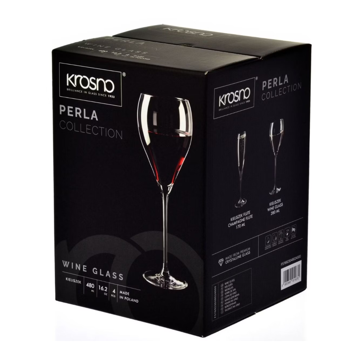 Ensemble de 4 verres à vin rouge La Perla 480 ml - Krosno Krosno